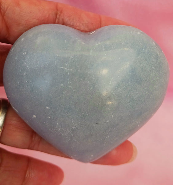 Angelite Puff Heart Stone