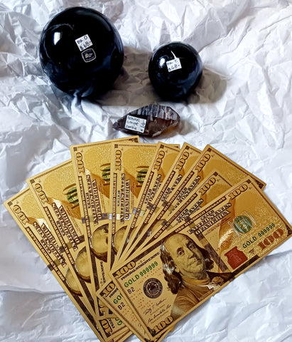Custom Order for Aniek Vorbe, Black Onyx, Black Tourmaline, Citrine Zambia & Gold bills