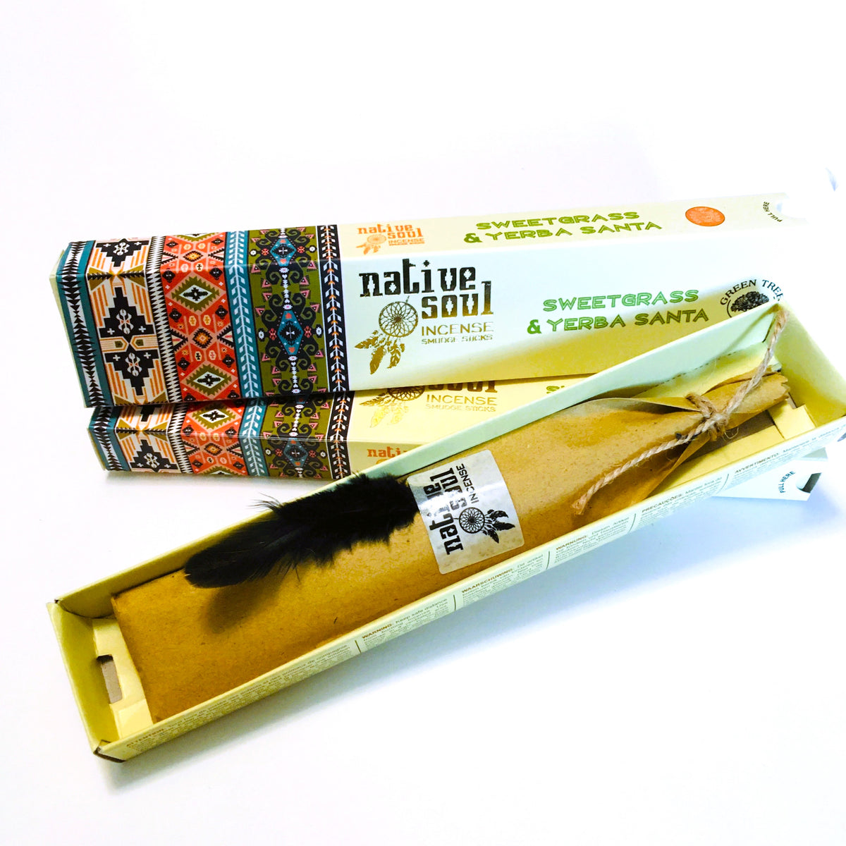 Native Soul Incense Smudge Sticks Sweetgrass & Yerba Santa – Five