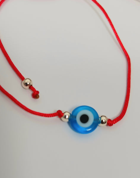 Evil Eye Protection Bracelet Red String Light Blue
