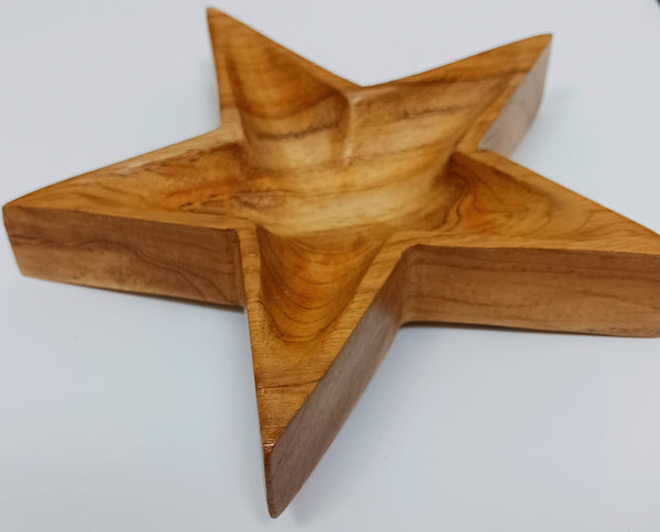Star Teak Wood Bowl 6" made in India