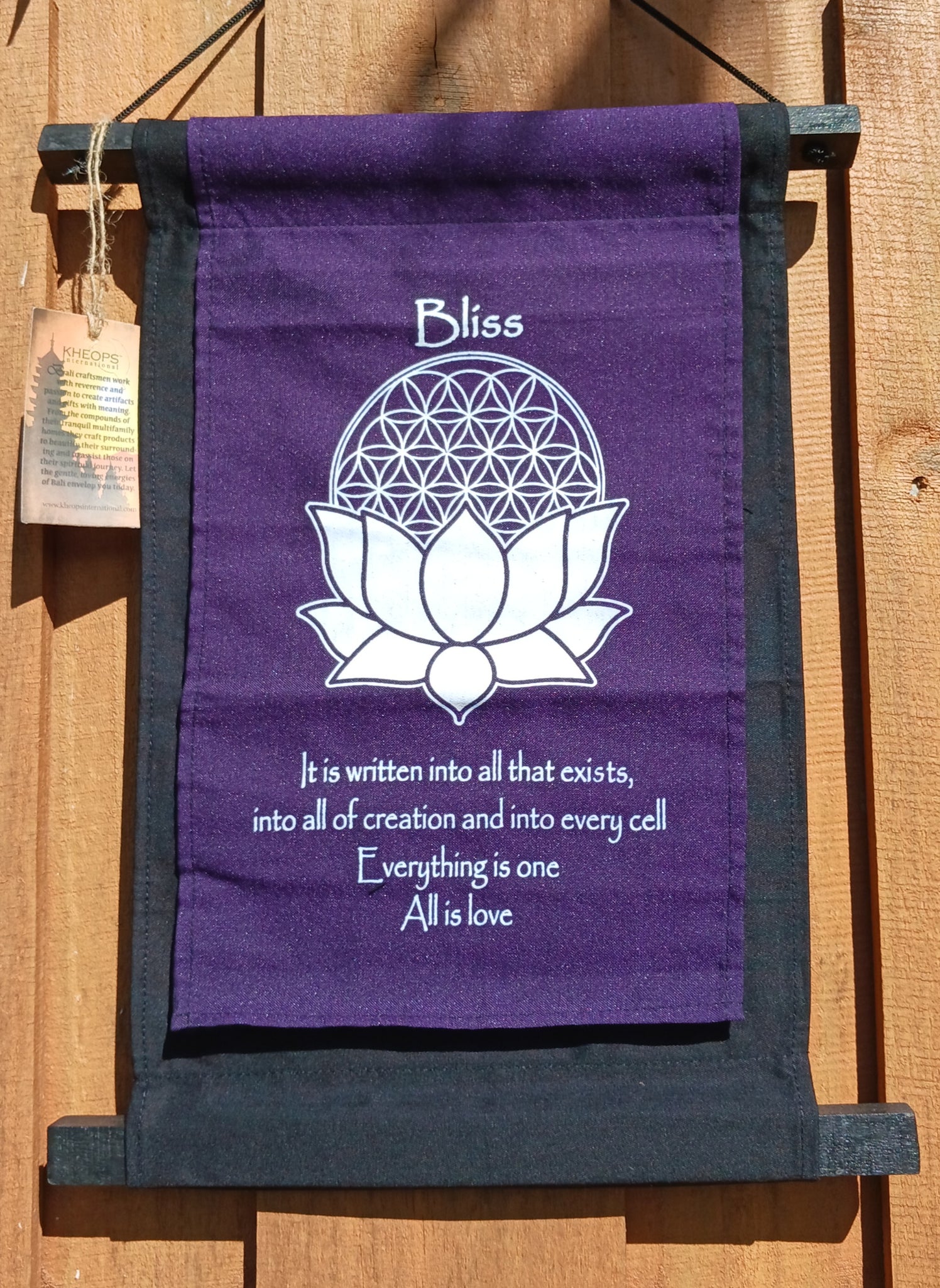 Bliss Inspirational Small Cotton Banner - Bliss - Purple