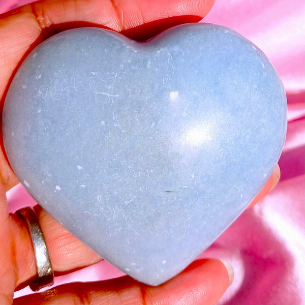 Angelite Puff Heart Stone
