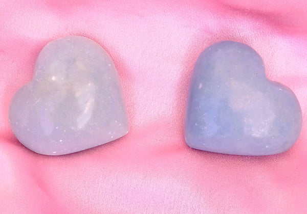 Angelite Puff Heart Stone