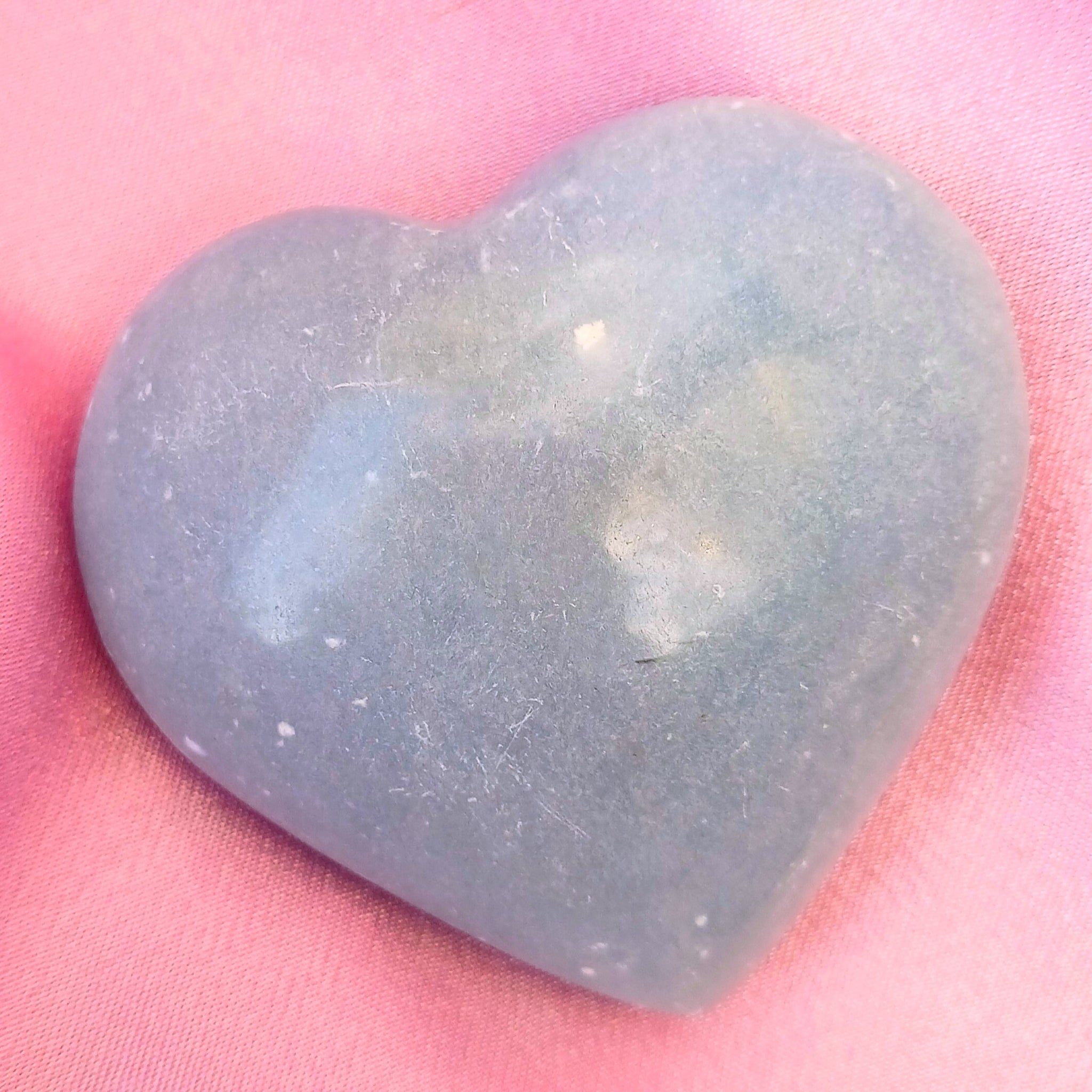 Angelite Puff Heart Stone