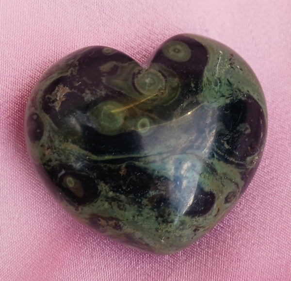 Kambaba Jasper Puff Heart Stone