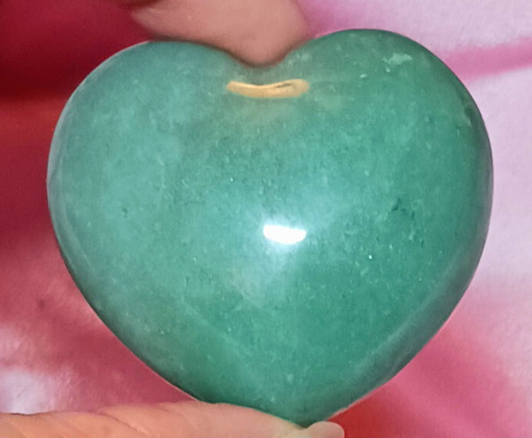 Green Aventurine Puff Heart Stone