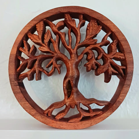 Tree of Life wood hand carved wall décor