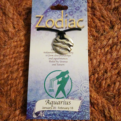 Zodiac Aquarius Pendant Necklace