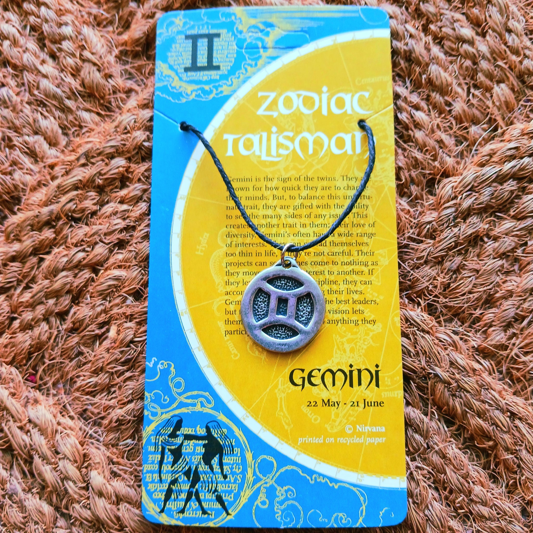 Zodiac Talisman Gemini Pendant Necklace