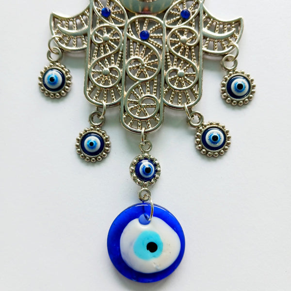 Evil Eye Fatima Hamsa Hand hanging Amulet Wall Décor