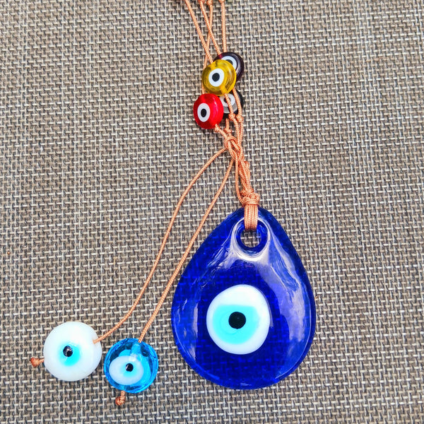 Evil Eye Glass Water Drop Protection Amulet Charm Home decor wall hanging