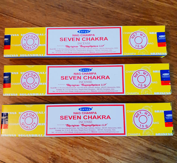 Seven Chakra Incense Satya Nag Champa