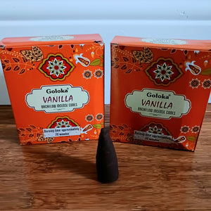 Vanilla Goloka Backflow Incense Cones