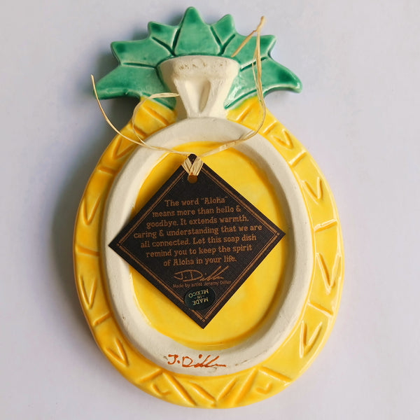 Pineapple Ceramic Dish Soap Signed by Jeremy Diller