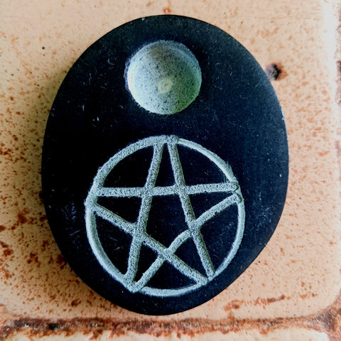 Soapstone Incense Cone Burner Pentagram