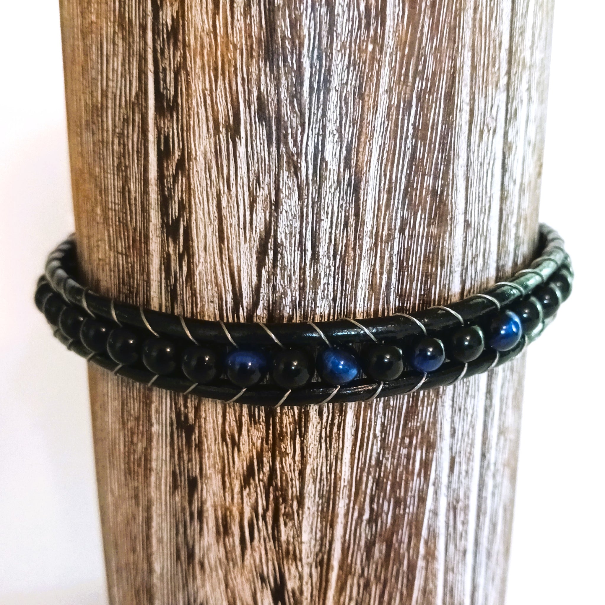 Lapis Lazuli leather Men
