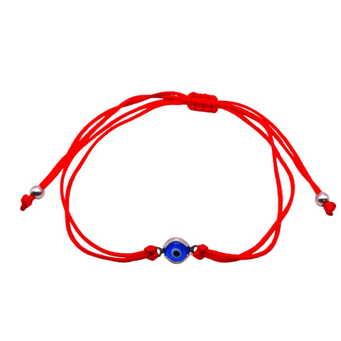 Evil Eye Protection Bracelet Double Red String Dark Blue Eye
