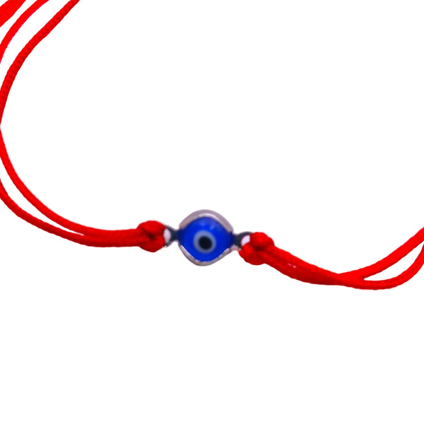 Evil Eye Protection Bracelet Double Red String Dark Blue Eye