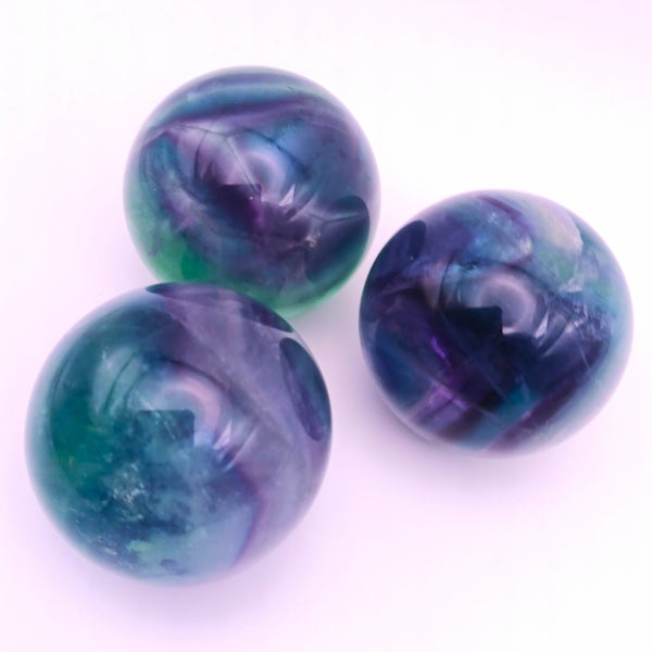 Sphere Fluorite Rainbow Crystal Tumbled