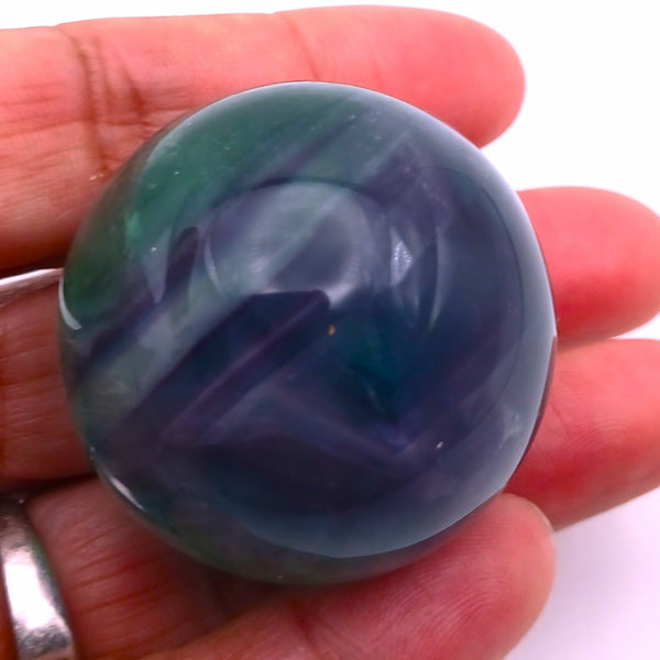 Sphere Fluorite Rainbow Crystal Tumbled