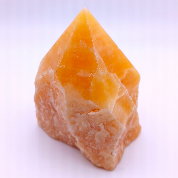Orange Calcite Crystal Rough Point