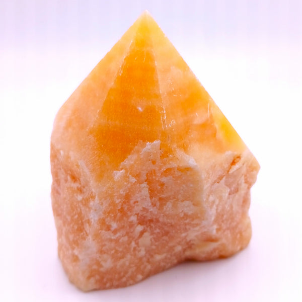 Orange Calcite Crystal Rough Point