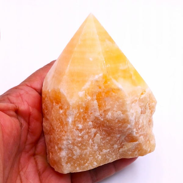 Orange Calcite Crystal Rough Point