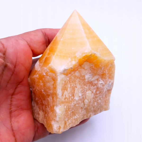 Orange Calcite Crystal Rough Point