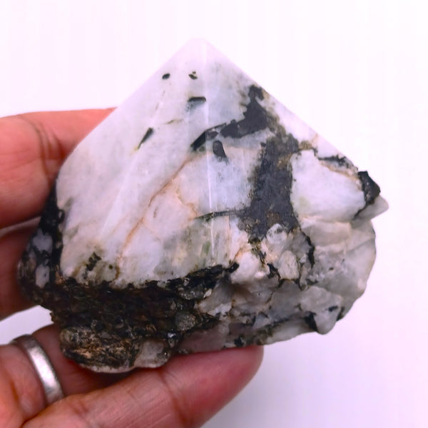 Rainbow Moonstone Crystal Rough Point