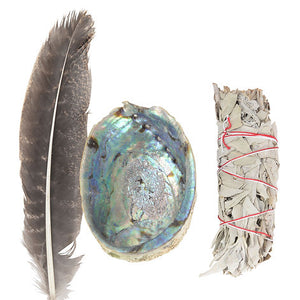 Mini Travel Smudging Kit Wolf Spirit Sage