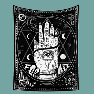 Hand of Fatima Wall Tapestry Astrology Wall Decor