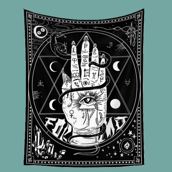 Hand of Fatima Wall Tapestry Astrology Wall Decor