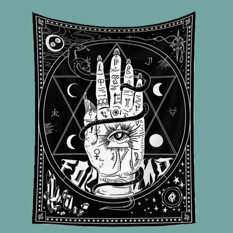 Hand of Fatima Wall Tapestry Astrology Wall Decor