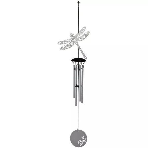 Woodstock Flourish Chime Dragonfly Silver Wind Chime 18"