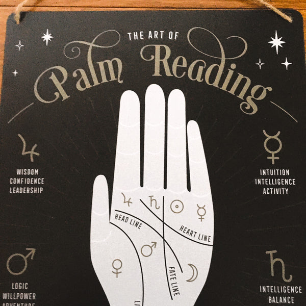 The Art of Palm Reading Fate in Your Hand Metal Sign Wall Décor