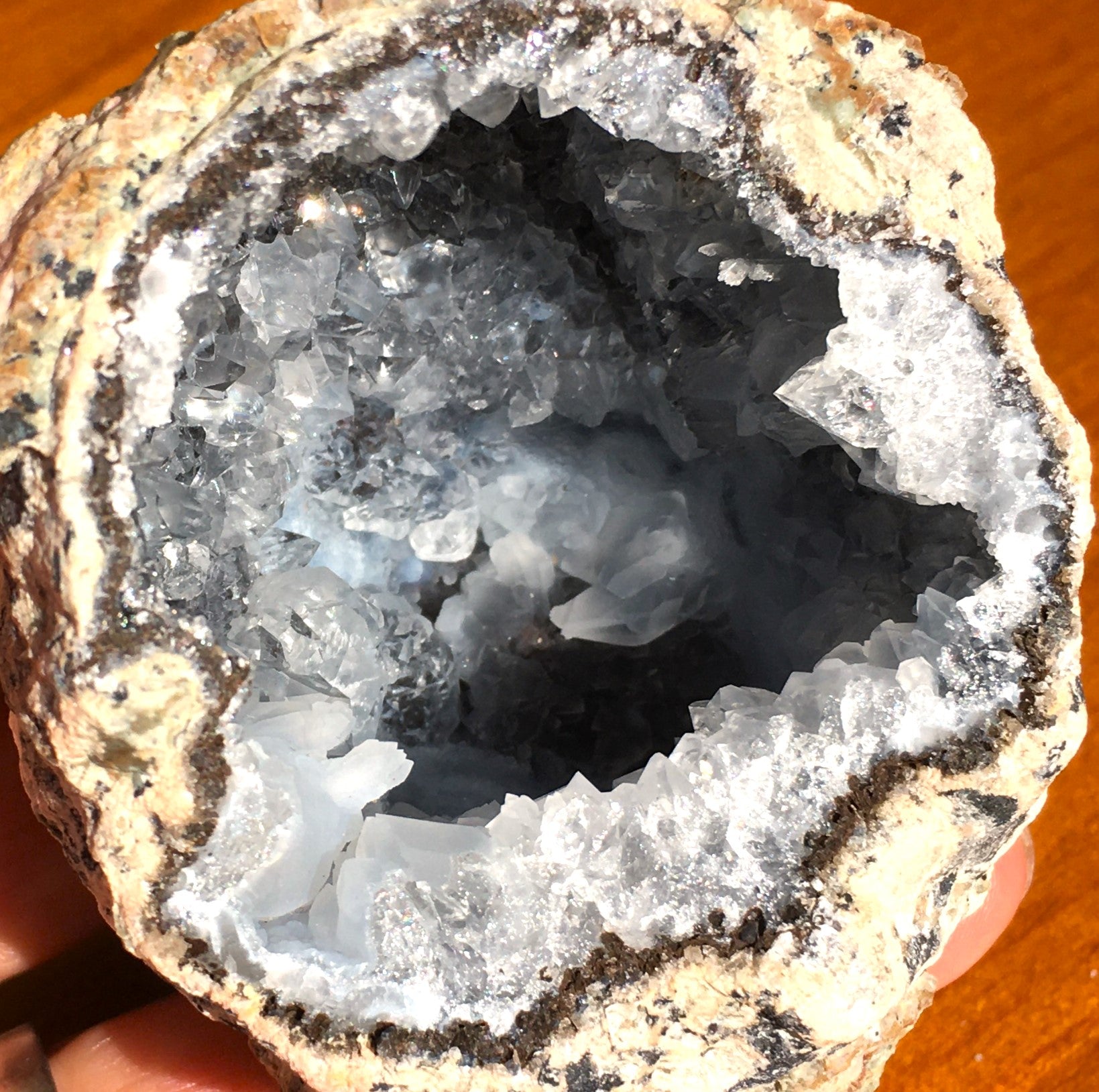 Fluorescent Trancas Geode with Quartz Crystals – Five
