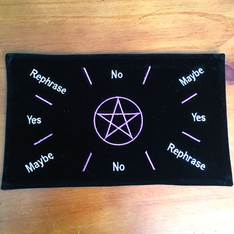 Pendulum Mat Pentagram Black Lilac Velvet Rectangular Mats