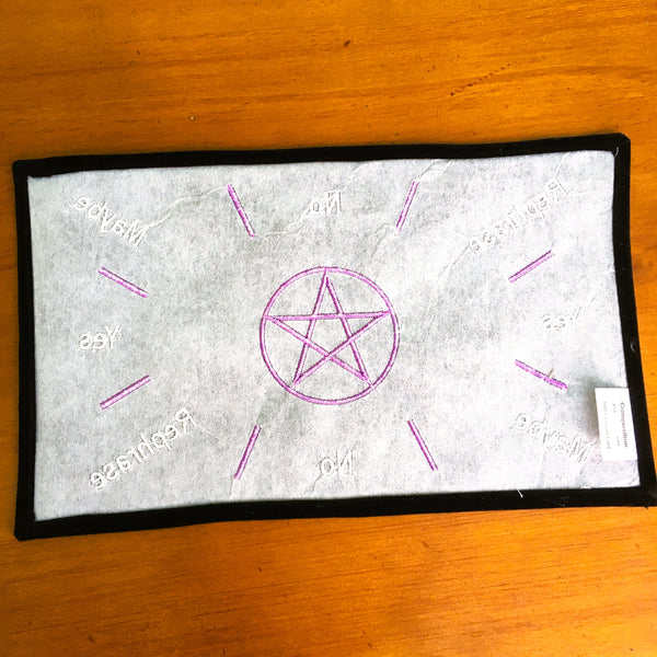 Pendulum Mat Pentagram Black Lilac Velvet Rectangular Mats