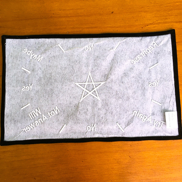 Pendulum Mat Pentagram Black White Velvet Rectangular Mats