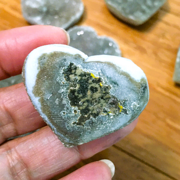 Druzy Grey Amethyst Heart