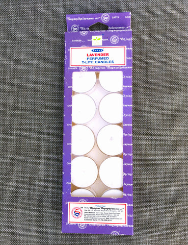 Satya Lavender Perfumed T-Lite candles 12pcs