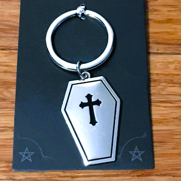 Black Magic Keyring Coffin Keychain