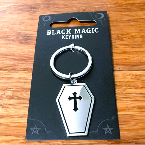 Black Magic Keyring Coffin Keychain