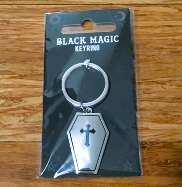 Black Magic Keyring Coffin Keychain