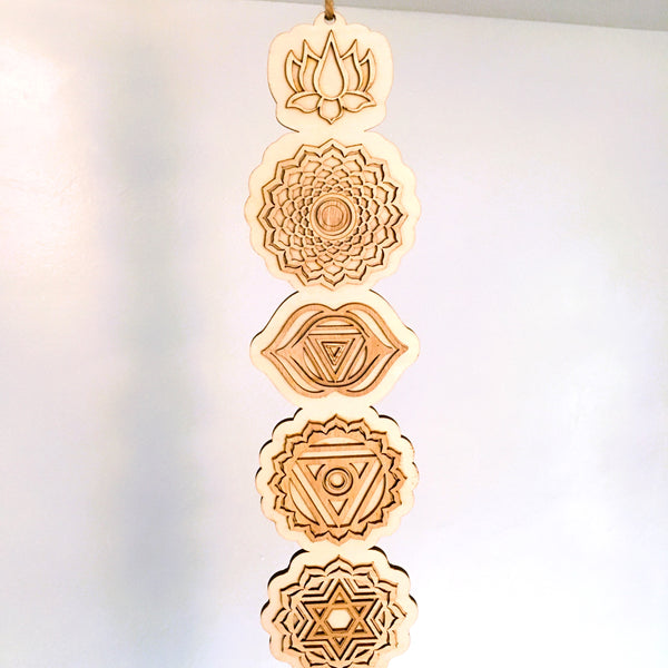 Seven Chakra Wood Wall Decoration