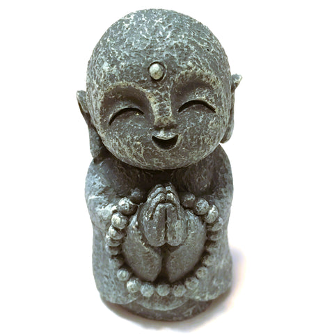 Mini Jizo Monk Praying with Mala Prayer Beads Figurine Summit Collection