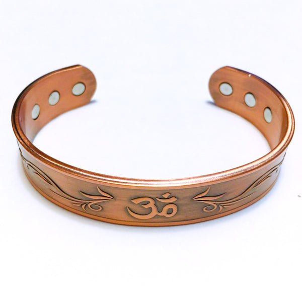 Copper Magnetic Bracelet with Om Symbol adjustable Unisex