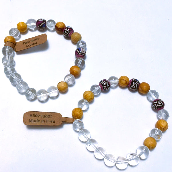 Palo Santo & Crystal Clear Quartz Bracelet