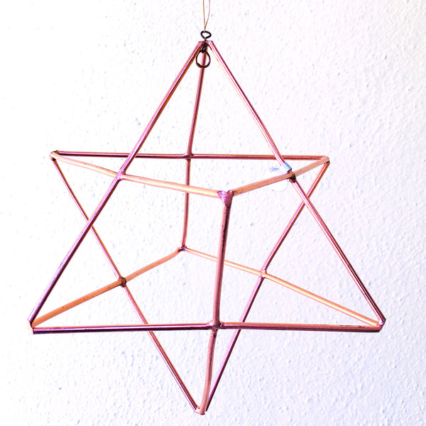 Copper Merkaba hanging decoration